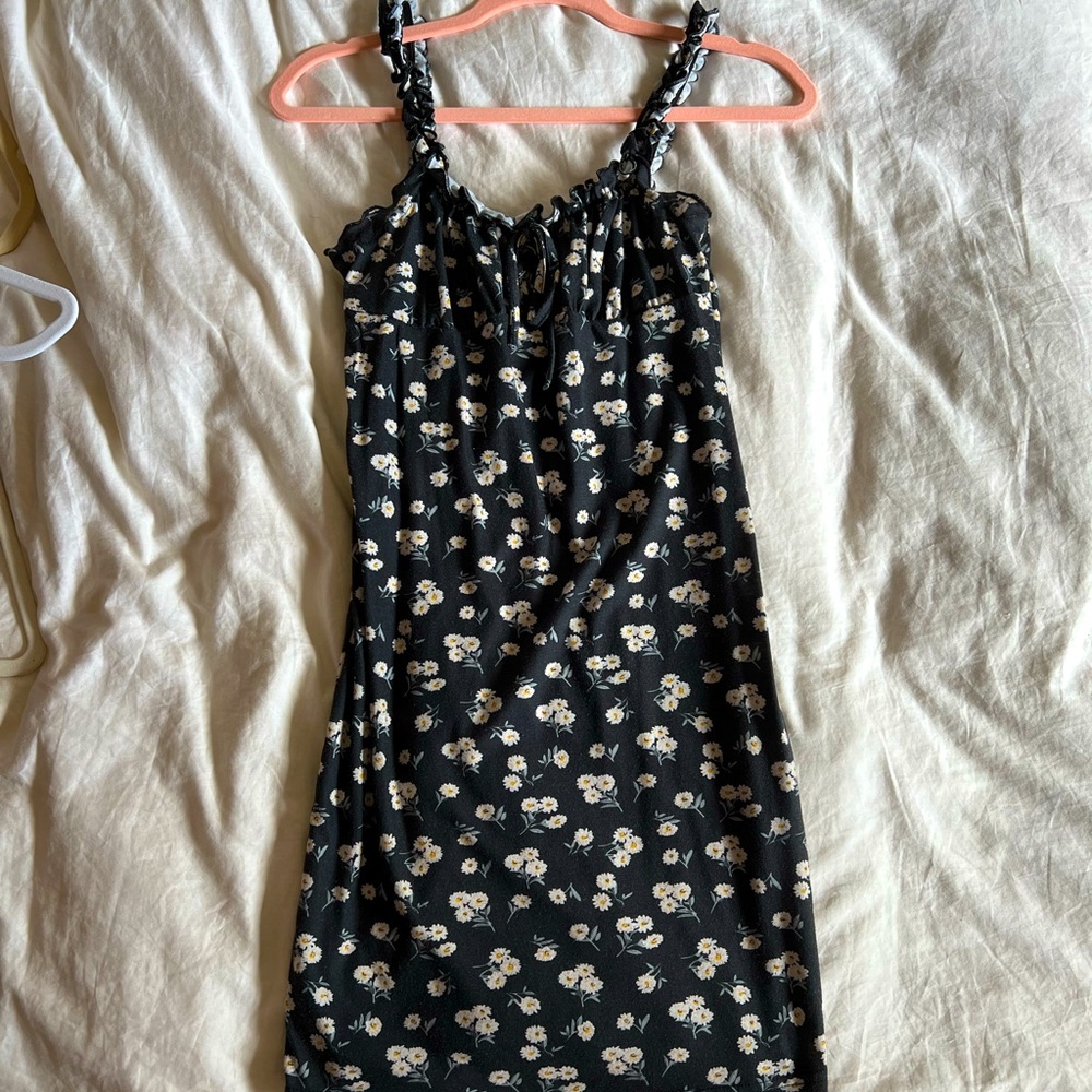 Shein soft floral tight short dress womens medium